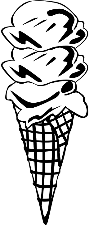 Svg Royalty Free Stock Black And White Dessert Clipart - Chocolate Black And White (360x720)