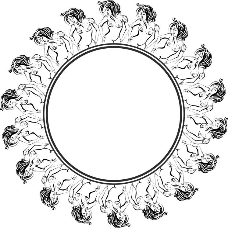 Picture Frames Abstract Art Line Art Child - Circle (748x750)