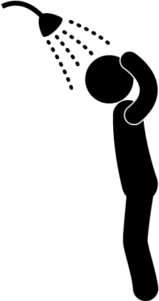 Shower Clipart Pictogram - Take A Shower Silhouette (640x480)