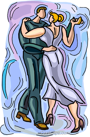 Two People Dancing Royalty Free Vector Clip Art Illustration - Illustration (317x480)