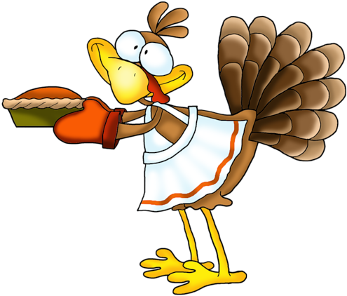 Autumn Clip Art And Images - Turkey And Pie Clip Art (500x431)