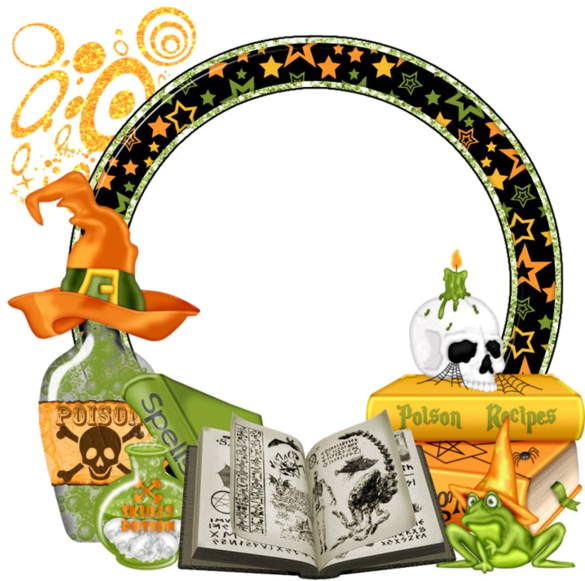 Cadres,halloween Fall Halloween, Clip Art, Scrapbook, - Frame Halloween Transparent Png (600x600)