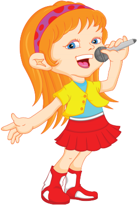 Sing - Girl Singing Clipart (400x409)