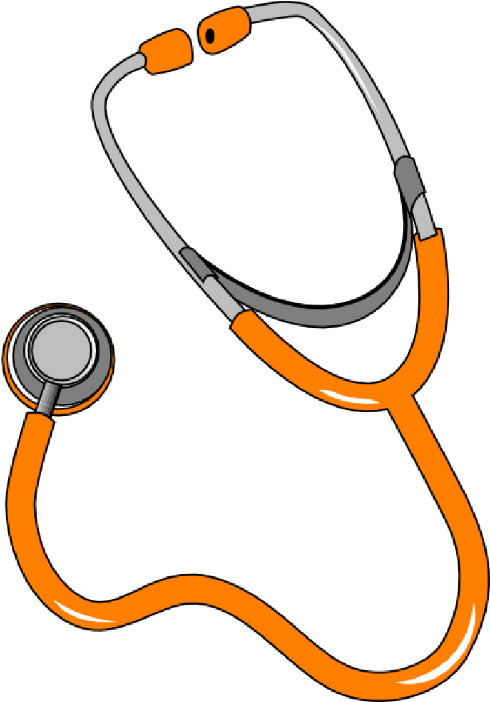 Permalink To Doctor Tools Clipart - Orange Stethoscope Clipart (728x1017)
