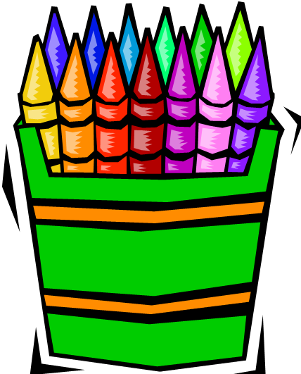Kit Carson School List - Crayons Clipart (428x531)