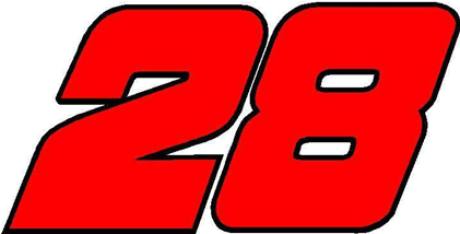 Nascar Numbers Png Clipart Black And White Download - Nascar Number 28 Png (420x420)