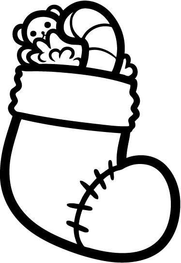 Christmas Stocking Decorative Decal - Christmas Day (374x542)