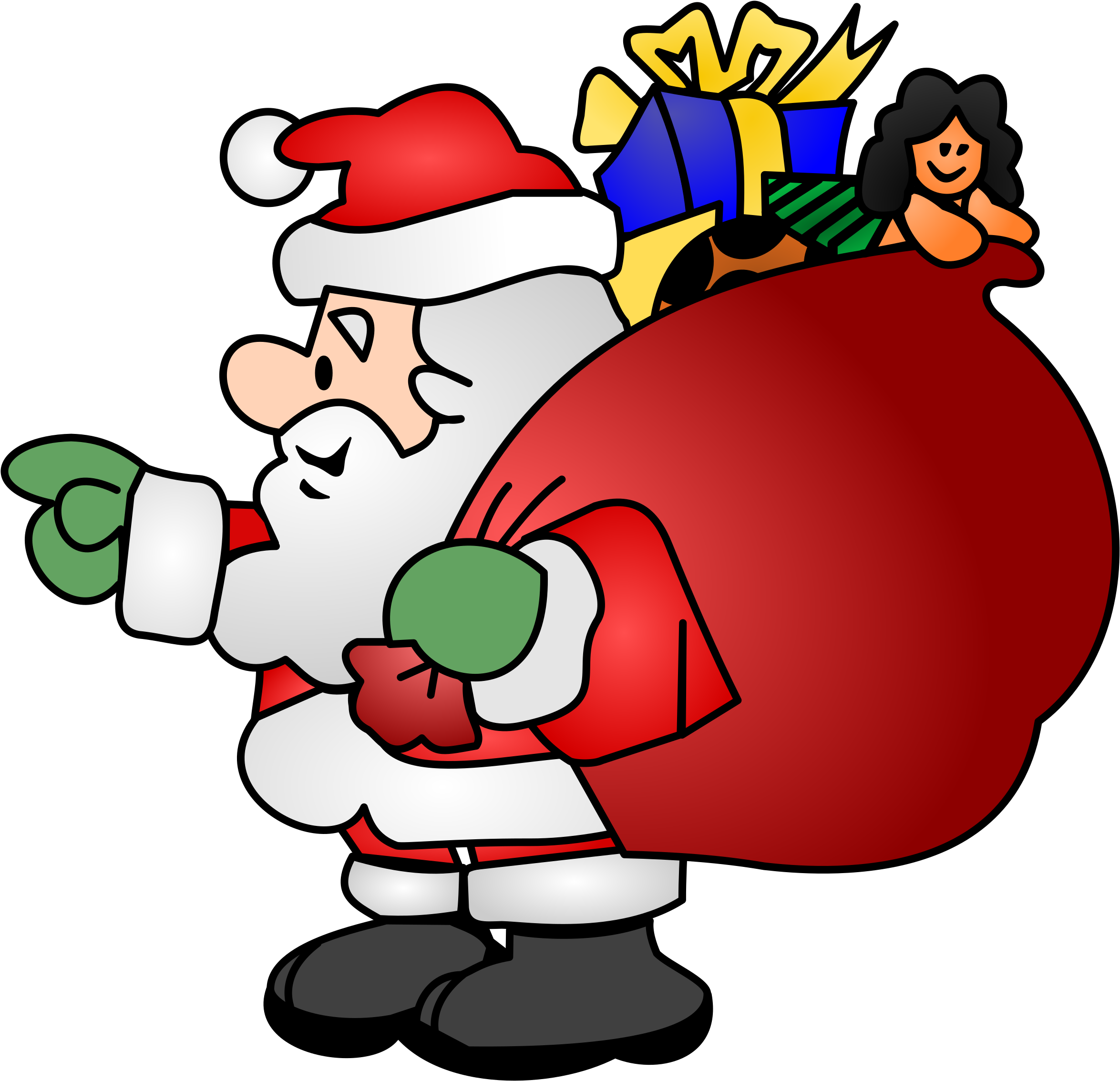 By J4p4n - Father Christmas Clip Art - (2400x2318) Png Clipart Download. 