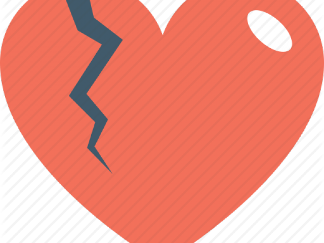 Broken Heart Clipart Divorced - Heart (640x480)