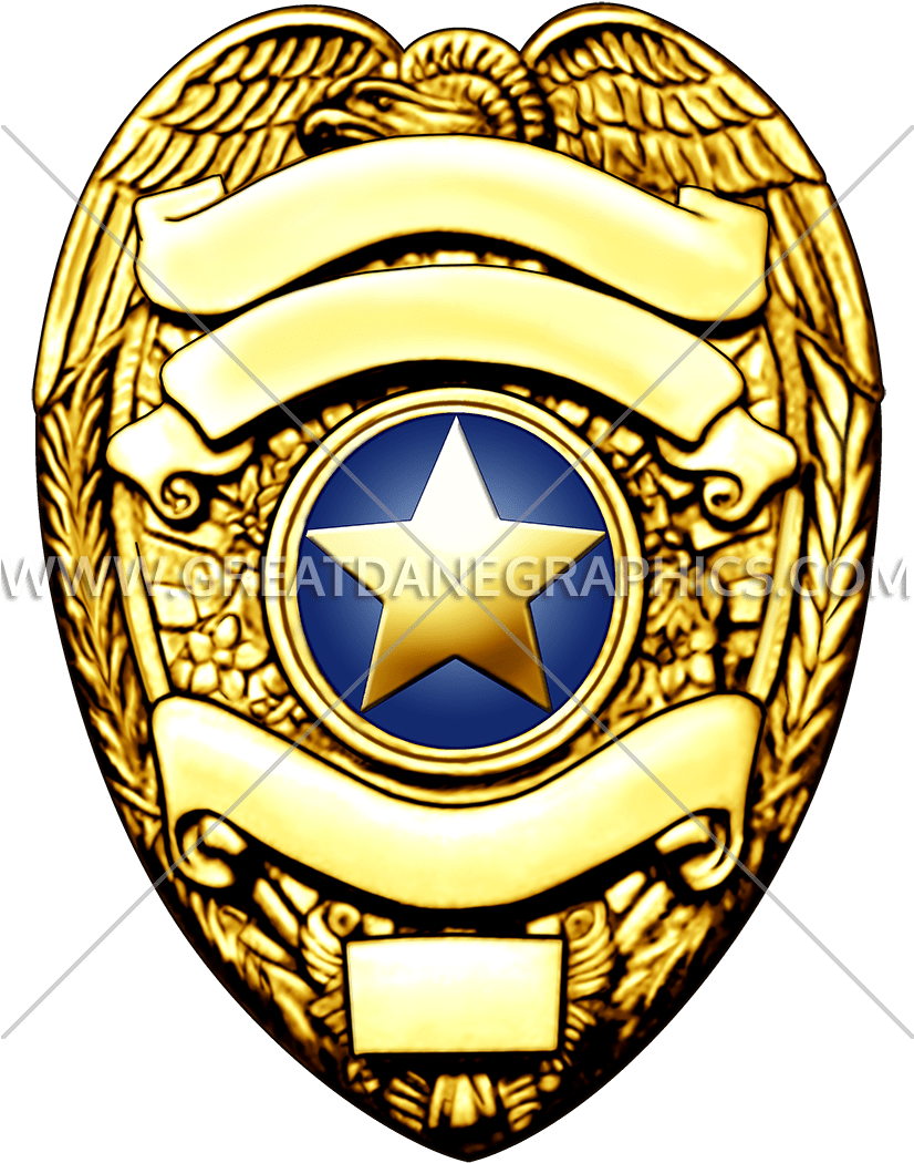 Archery Vector Archer - Police Badge Clipart Gold (825x1135)