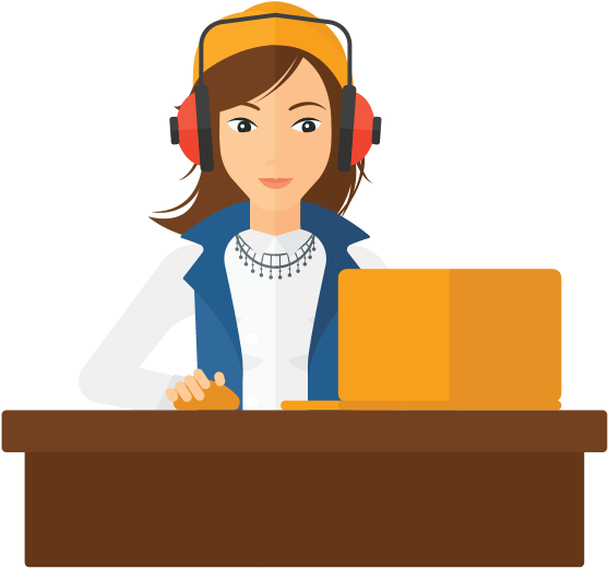 Girl On Computer Ordering Essay - Stock Photography (650x615)