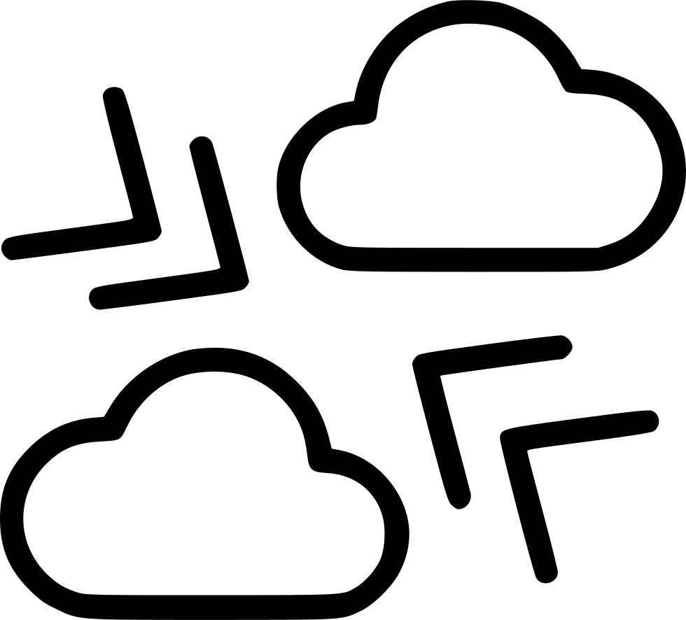 Arrow Direction Wind Storm Thunder Comments - Weather (980x886)