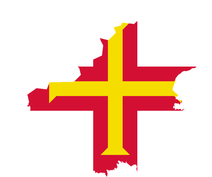 Guernsey Flag 071011 Vector Clip Art - Flag Of The Channel Islands (832x635)