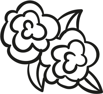 Garden Flowers Vector - Flower Design Outline Png (400x400)