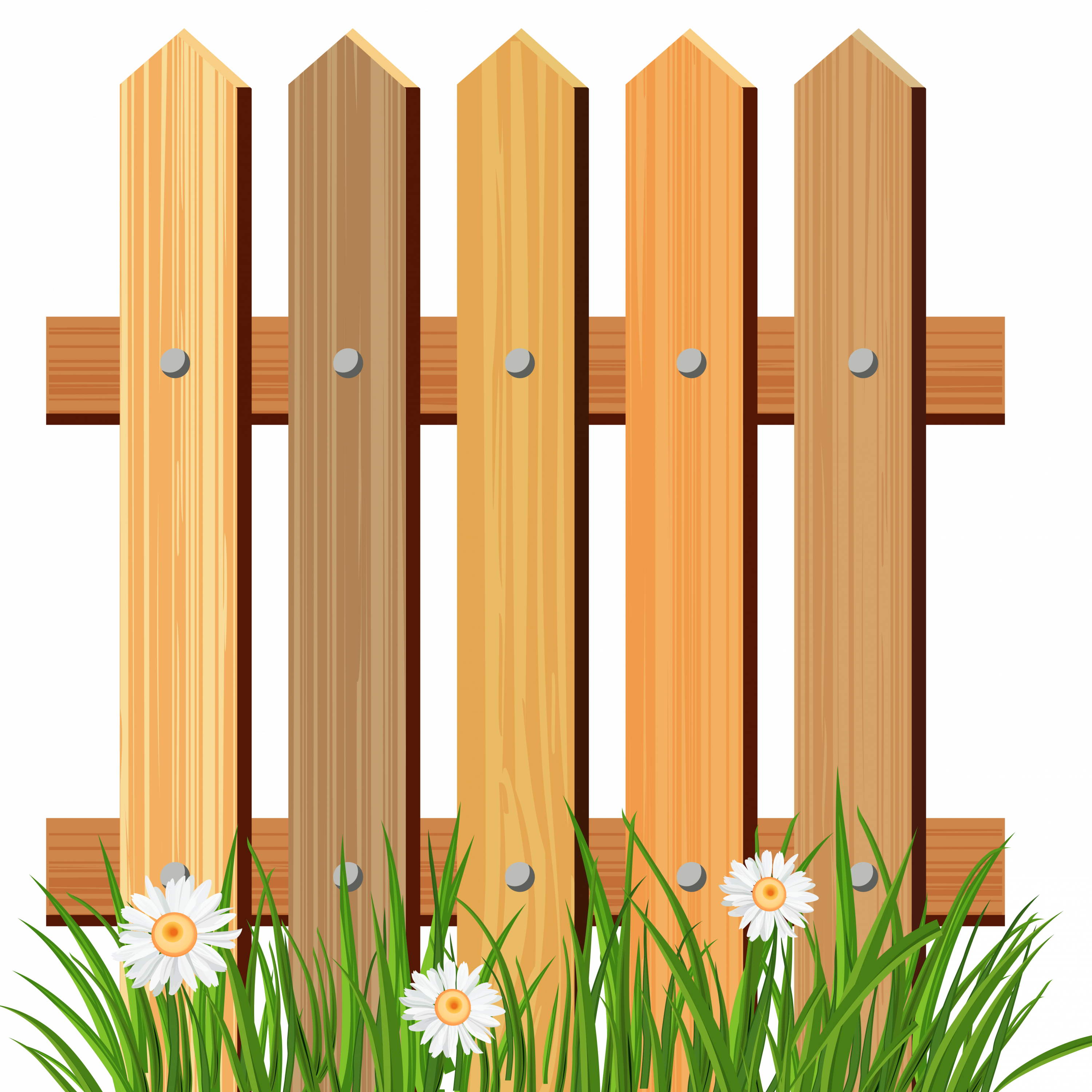 Fence Clipart Flower Gardening - Fence Clipart (3000x3000)