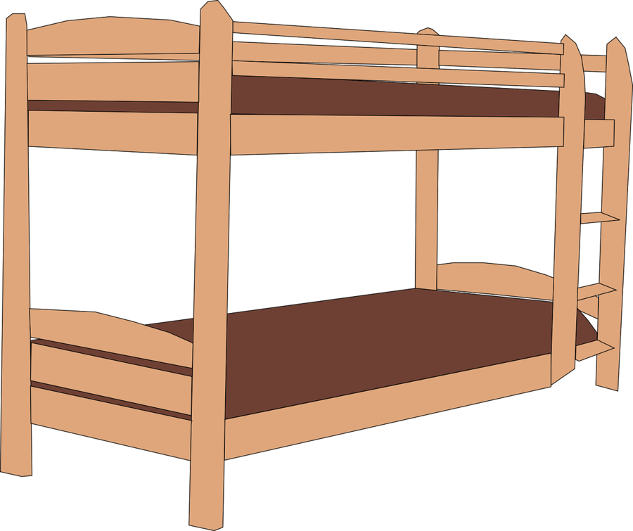 Clip Art Bunk Bed Clipart Bedside Tables Borders And - Bunk Bed Clipart (900x755)