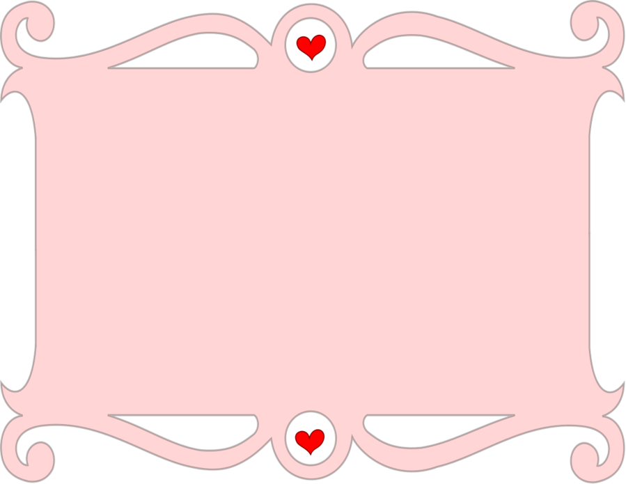 Clip Art Bingkai Love Clipart Picture Frames Clip Art - Frame Simple Pink Png (899x695)
