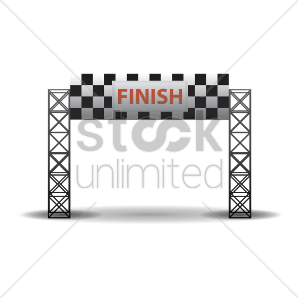 Checkered Finish Line Banner Clipart Check Clip Art - Finishline Motor Racing (600x600)