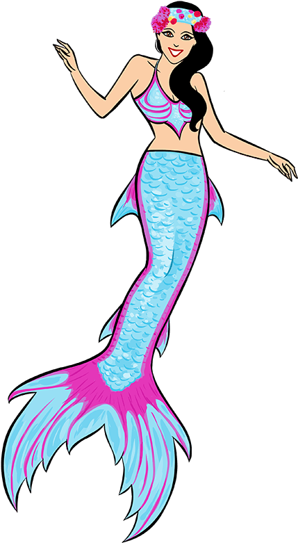 Realistic Clipart Mermaid - Realistic Mermaid Cartoon (453x800)