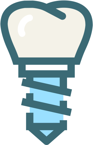 Dental Premium Color Symbol - Dental Implant (512x512)