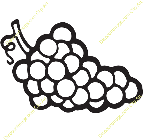 Grape Stencil Clipart Common Grape Vine Wine - First Communion Grapes Clipart (500x500)