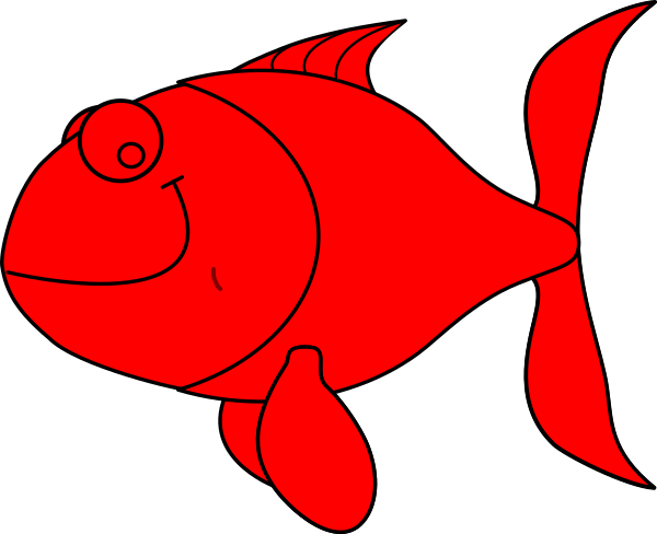 Red Goldfish Clipart (600x488)