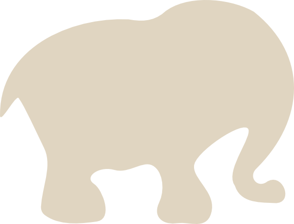 Silueta De Un Elefante Animado (600x456)