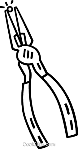 Needle Nose Pliers Royalty Free Vector Clip Art Illustration - Illustration (252x480)