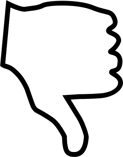 Download Thumbs Down Outline Clipart Thumb Signal Clip - Thumbs Down Drawing Easy (392x500)