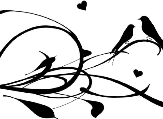 Love Bird Clipart Black White (640x480)