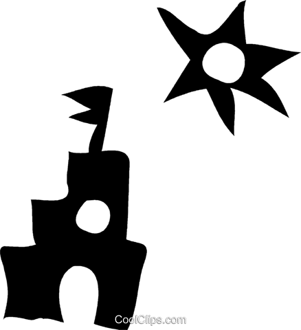 Beach Scenes Royalty Free Vector Clip Art Illustration - Beach Scenes Royalty Free Vector Clip Art Illustration (438x480)