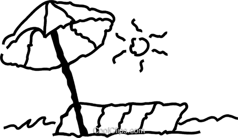 Beach Scenes Royalty Free Vector Clip Art Illustration - Illustration (480x279)