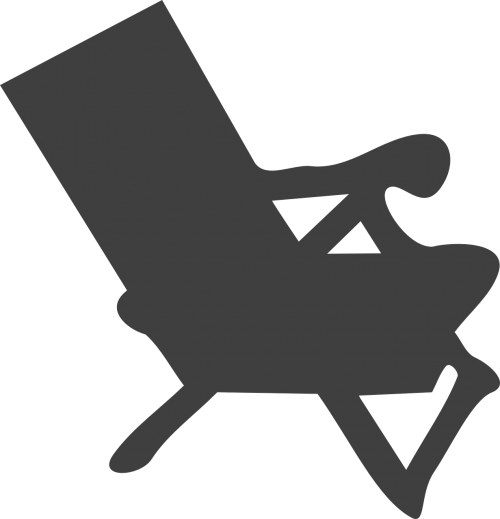 Canvas Chair,deck - Beach Chair Clip Art (500x519)