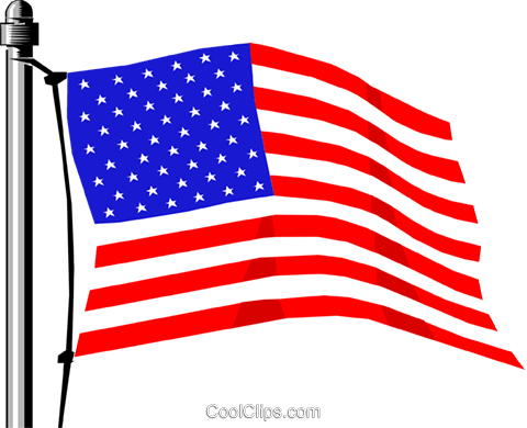 United States Flag Royalty Free Vector Clip Art Illustration - Hardware Express 9546ne American Flag - 4 X 6 Ft., (480x390)