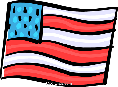 Usa Flag Royalty Free Vector Clip Art Illustration - Illustration (480x354)