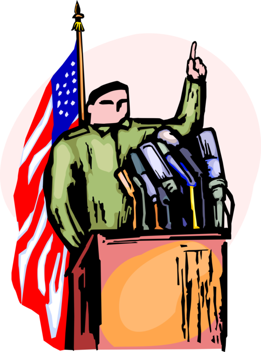 Vector Illustration Of United States Military Officer - Political Process Clipart (519x700)