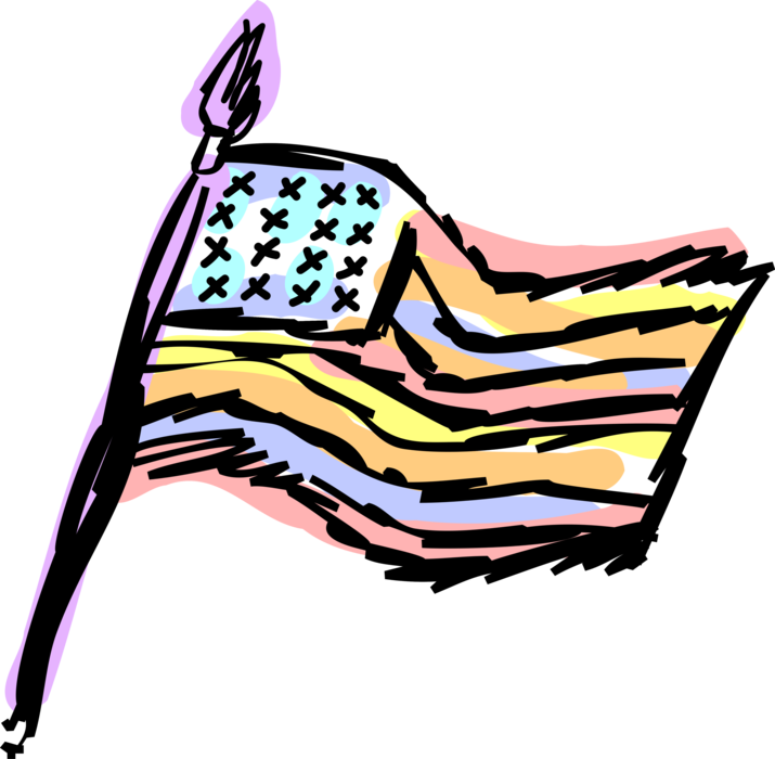 Usa Flag Royalty Free Vector Clip Art Illustration - Usa Flag Royalty Free Vector Clip Art Illustration (715x700)