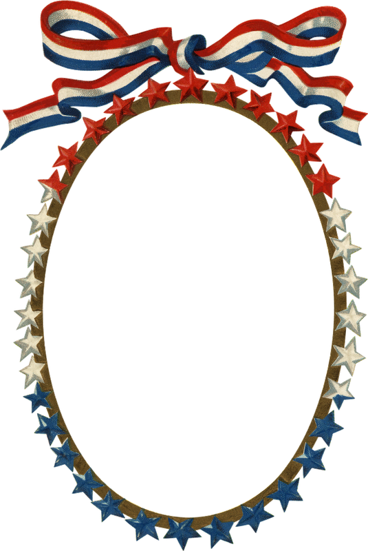 Vl%23ameri 09 Month Of July, Happy Birthday - Patriotic Frame Vintage (535x800)
