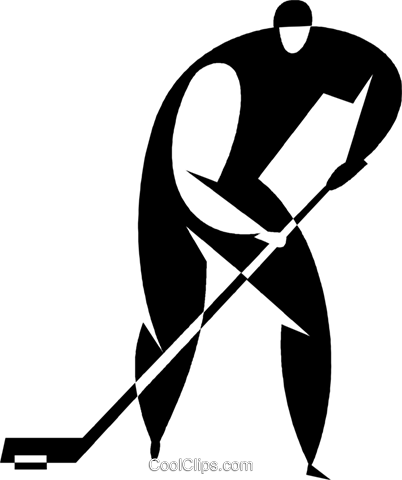 Hockey Player Royalty Free Vector Clip Art Illustration - Hockey Player Royalty Free Vector Clip Art Illustration (402x480)