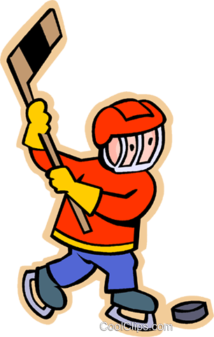 Boy Playing Hockey Royalty Free Vector Clip Art Illustration - Understanding (306x480)