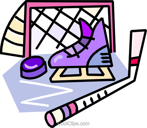 Hockey Equipment Royalty Free Vector Clip Art Illustration - Hockey Clip Art (480x419)