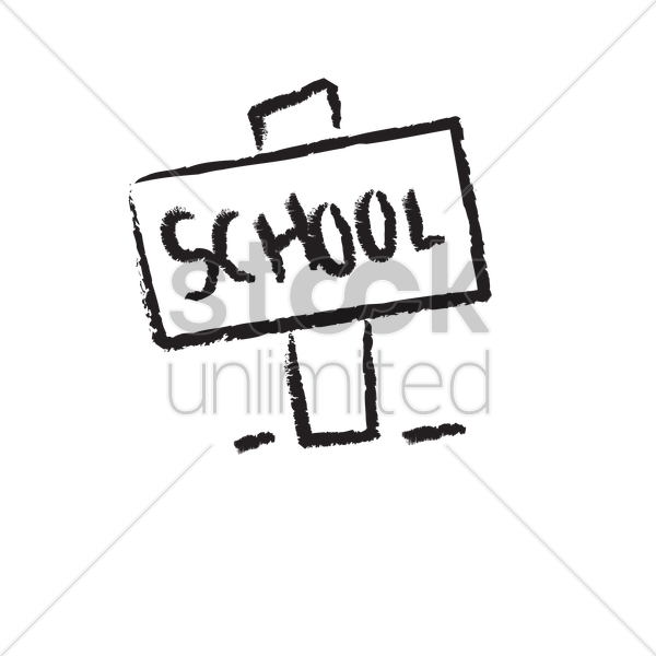 Signboard Clipart Black And White - Clip Art (600x600)