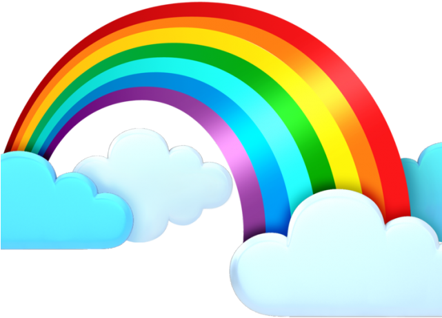 Clouds Clipart Clip Art - Rainbow Cloud Png Clip Art (641x462)