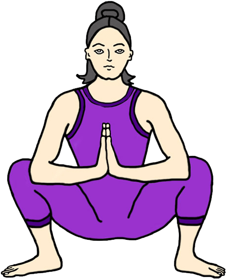Yoga Poses For Women At Home, Do Yoga Exercises To - Mālāsana (476x615)