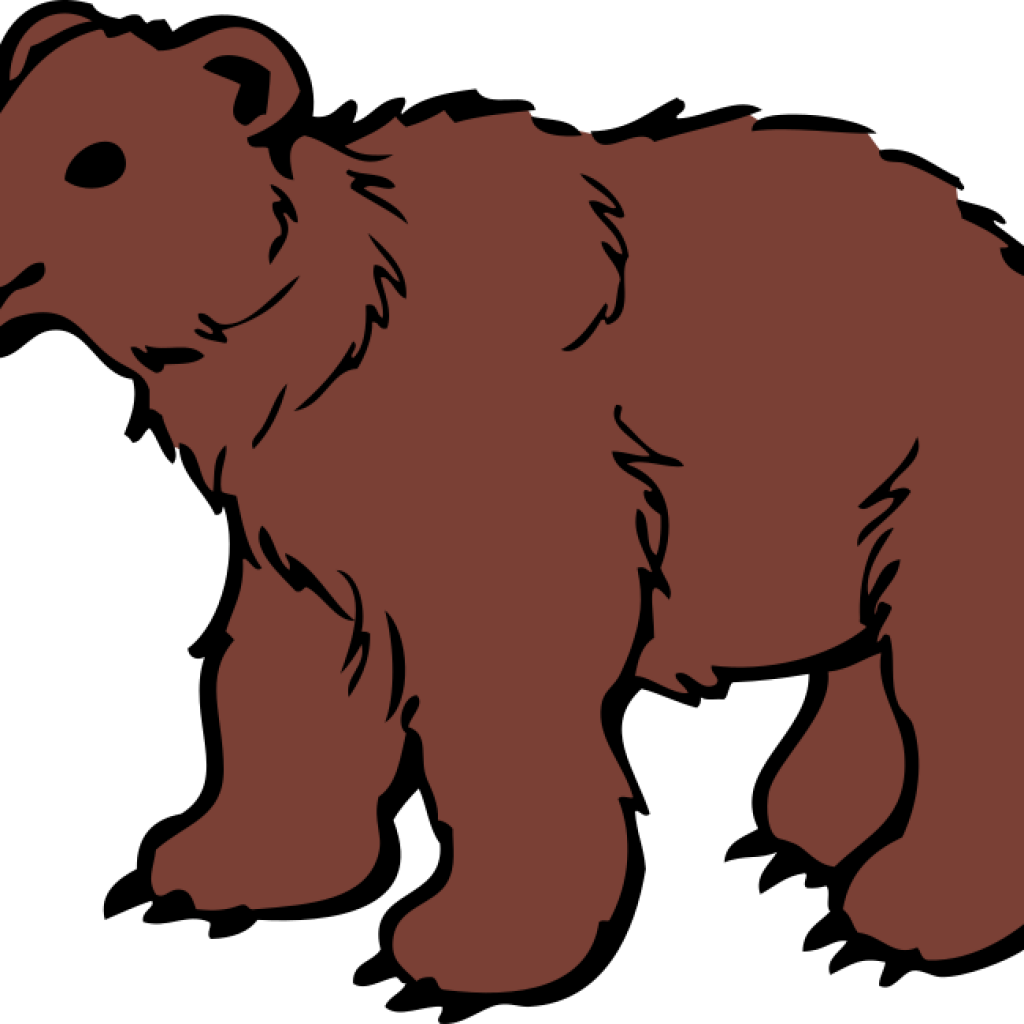 Bear Cliparts Grizzly Bear Clipart At Getdrawings Free - Baby Brown Bear Shower Curtain (1024x1024)