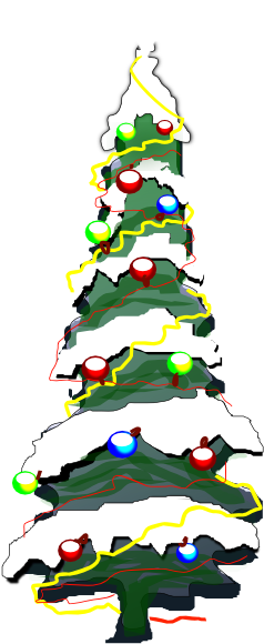 Snowy Christmas Tree Clipart (258x591)