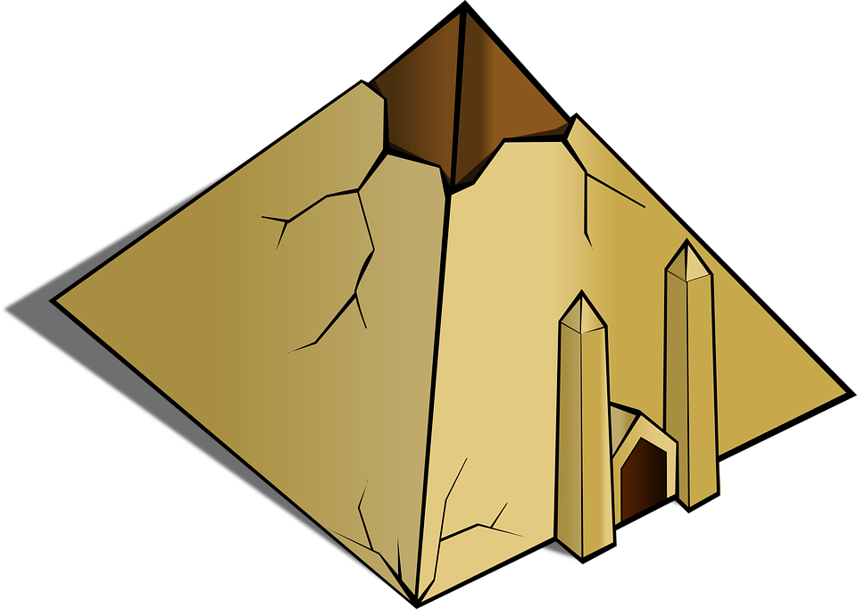 Egyptian Clipart House - Pyramid Clip Art (960x682)