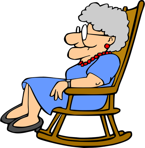 Resting Clipart Grandma - Old Grandma Clipart (491x500)