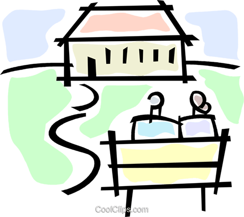 Two People Sitting On A Bench Royalty Free Vector Clip - Panchina Due Persone (480x428)