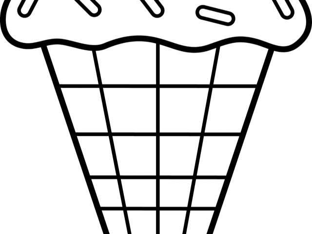 Ice Cream Clipart Sprinkle Clipart - Ice Cream Black And White (640x480)
